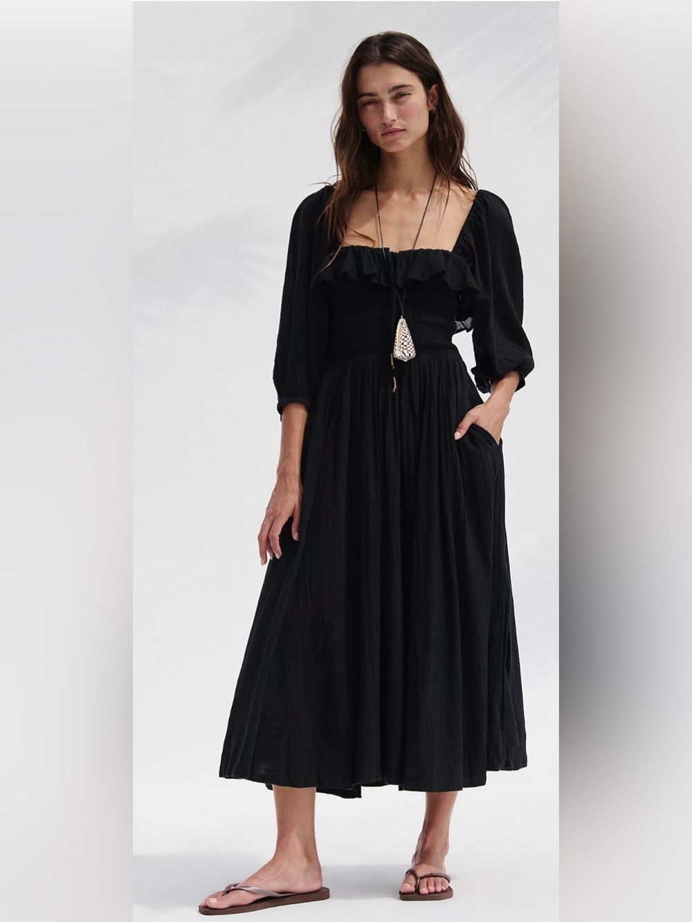 Free People Oasis Dress in Black XS